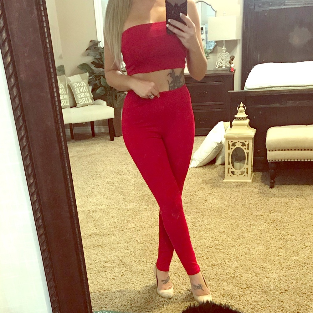 Red Pant set